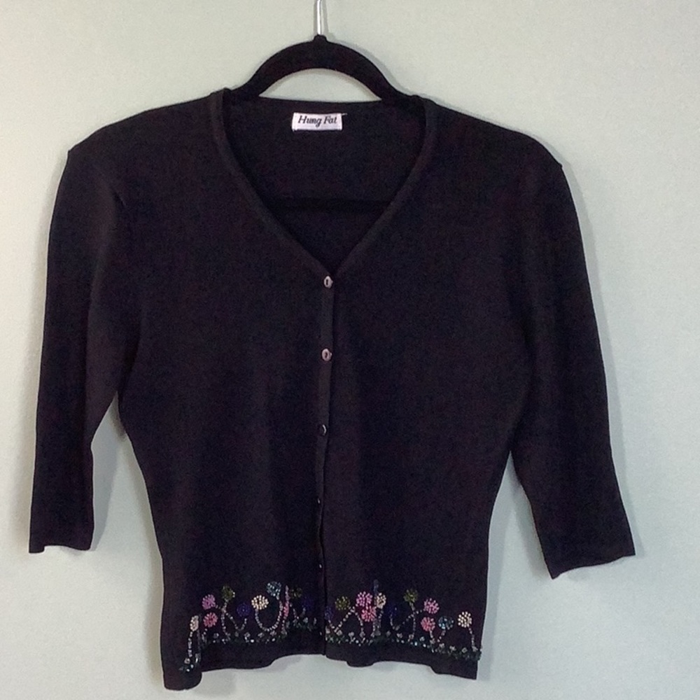 Cute cropped cardigan with bead detailing Size XS